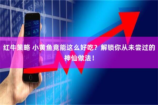 红牛策略 小黄鱼竟能这么好吃？解锁你从未尝过的神仙做法！