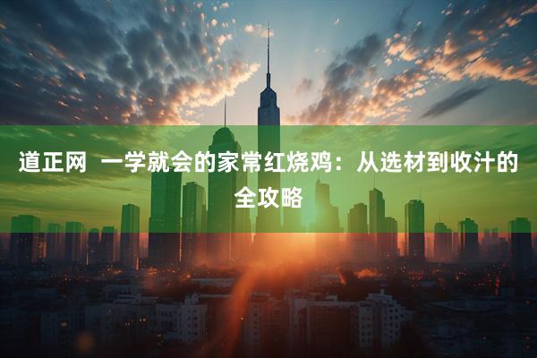 道正网  一学就会的家常红烧鸡：从选材到收汁的全攻略