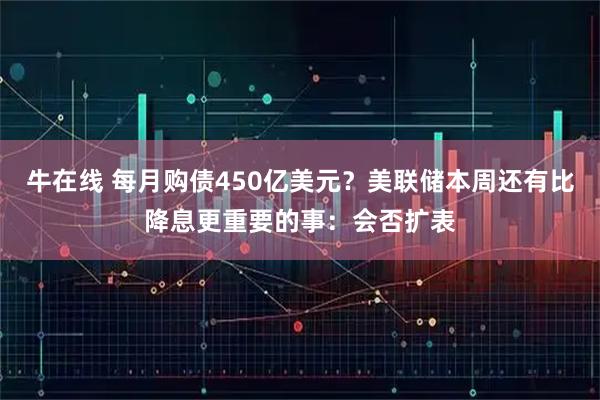 牛在线 每月购债450亿美元？美联储本周还有比降息更重要的事：会否扩表