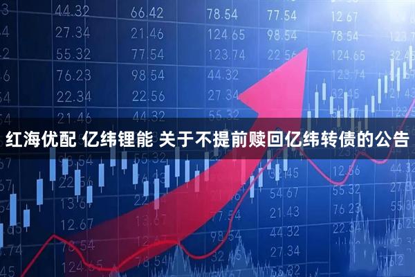 红海优配 亿纬锂能 关于不提前赎回亿纬转债的公告